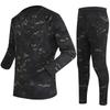 Men's Outdoor Tactical Camouflage Fleece Cycling Underwear Set