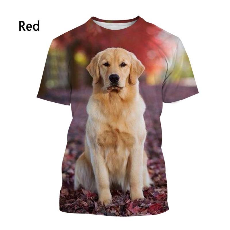 Labrador Retriever T-Shirt Sommermode Haustier Hund Herren Damen Casual Kurzarm 3D Druck T-Shirt