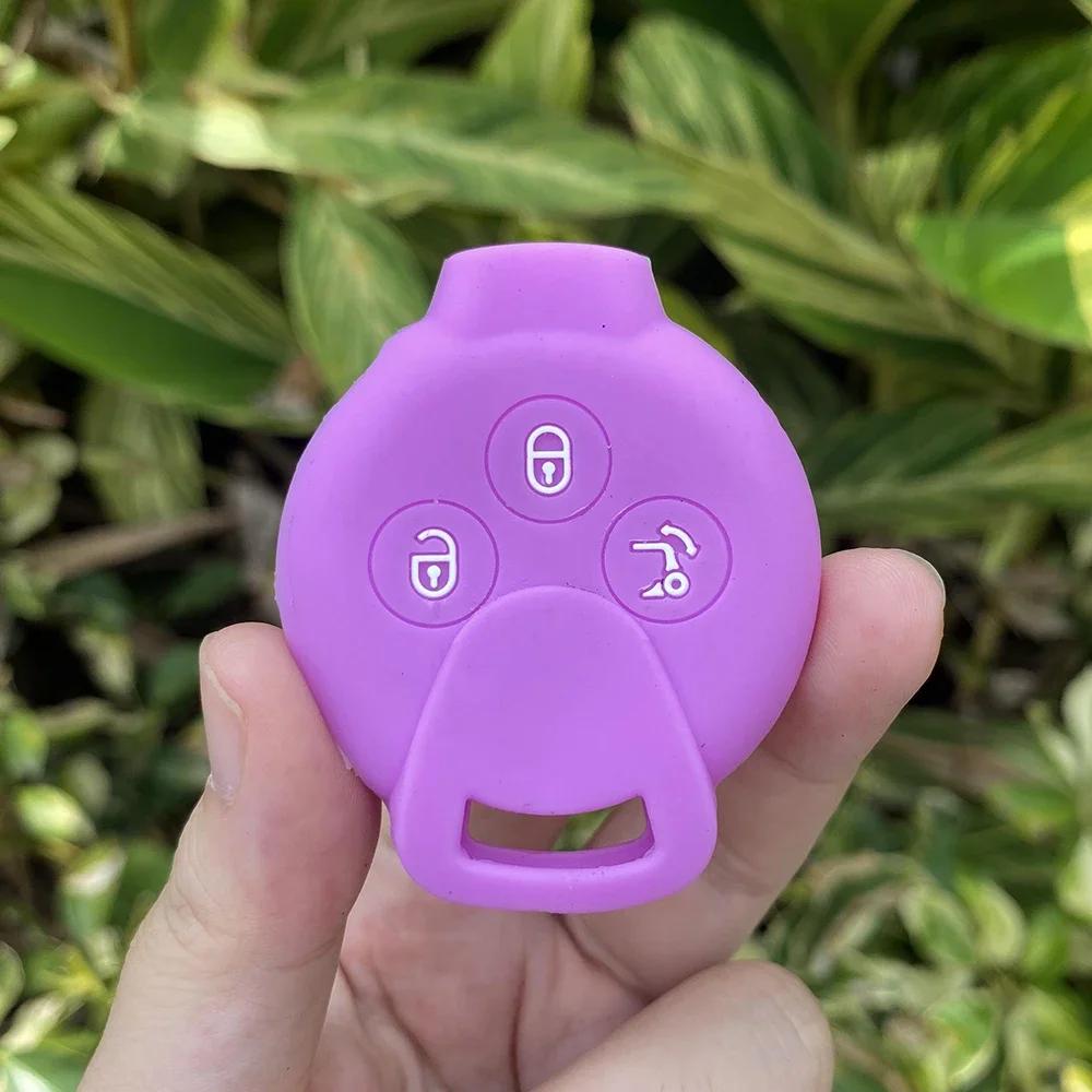 Silicone Car Key Case Rubber Cover Shell Protector for Mercedes Benz Smart Fortwo Crossblade K City Cabrio Keychain Accessories
