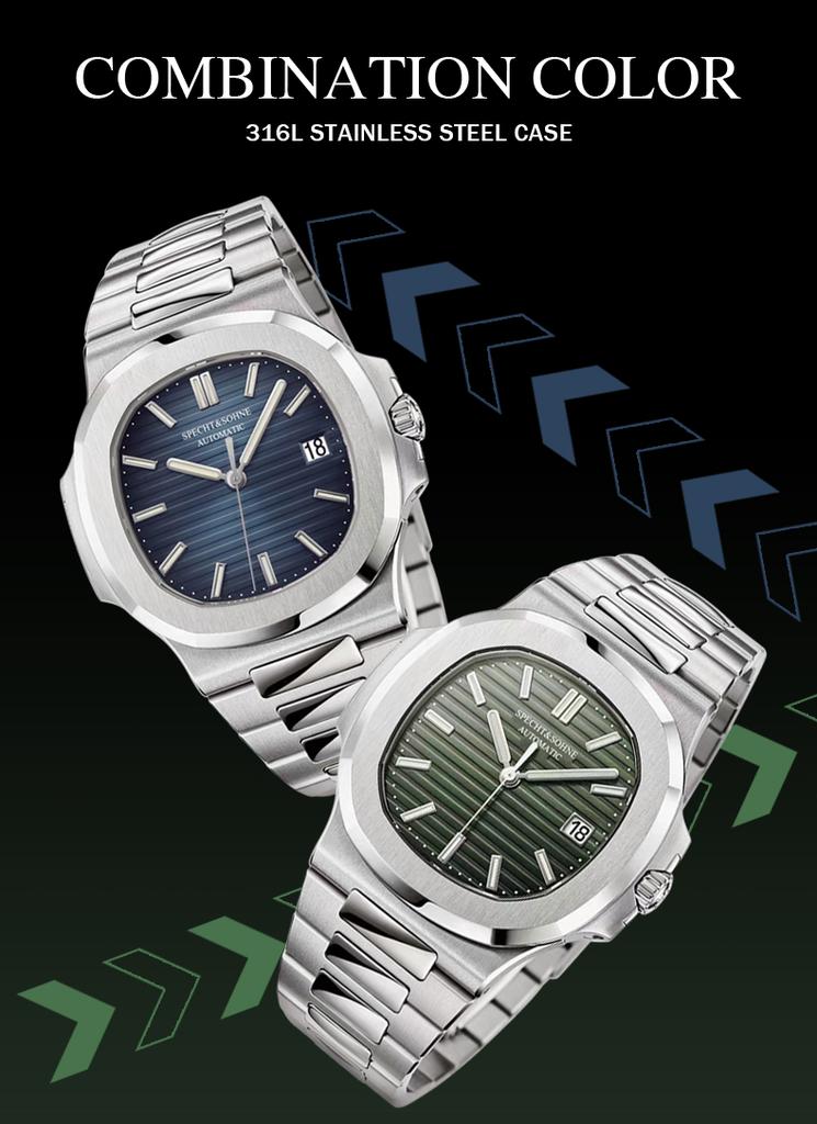 Dropshipping Specht & Söhne Mechanical Wristwatch For Men 5711 Watches Miyota 8215 Sports Watches Relogio Masculino