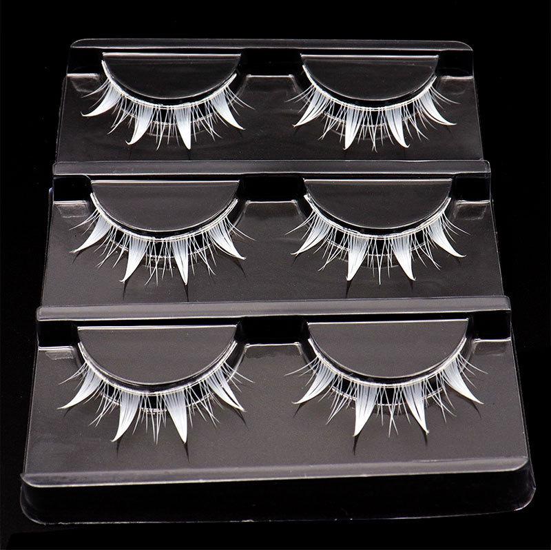 M331 White Comic Anime Character False Eyelashes for Stage and Cosplay