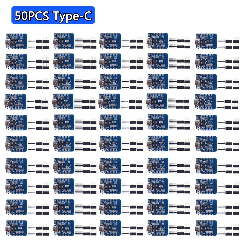50-1PCS ESP8266 ESP-12F ESP-12 Type-C USB Wemos D1 Mini Wifi Development Board D1 Mini Nodemcu Lua Iot Board 3.3V Met Pins