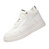 Inner Heightening Board Shoes Men's 8cm 2025 New High-top Casual Little White Shoes Men's Leather Breathable Sports Men's Shoes