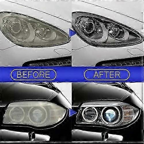 180ml Headlight Restoration Polish Kit - No Sanding Anti-Yellowing Cleaner for Foggy Scratched Plastic Lens