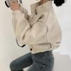Trendy Korean Autumn/Winter Stand-Up Collar Casual Woolen Coat for Women