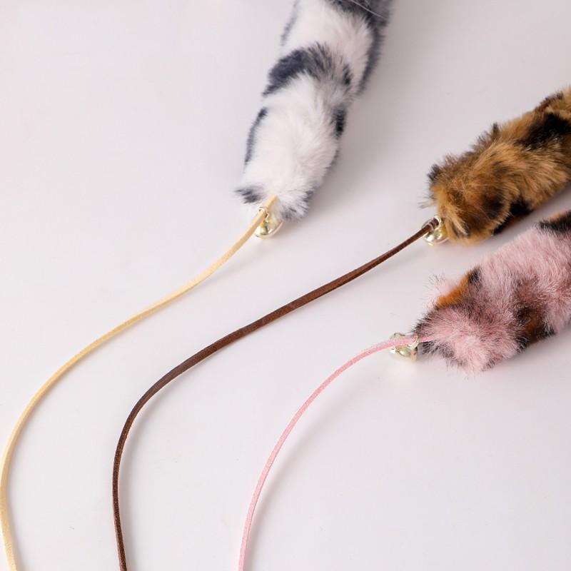 Cat Toys Feather Cats Stick Plush Interactive Cat Toy with Bell Wool Print Toys for Cats Teasing Kitten Toy Sticks Pet Products