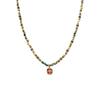 Vibrant Natural Stone Beaded Layered Necklace with Retro Pendant Choker Design for Women