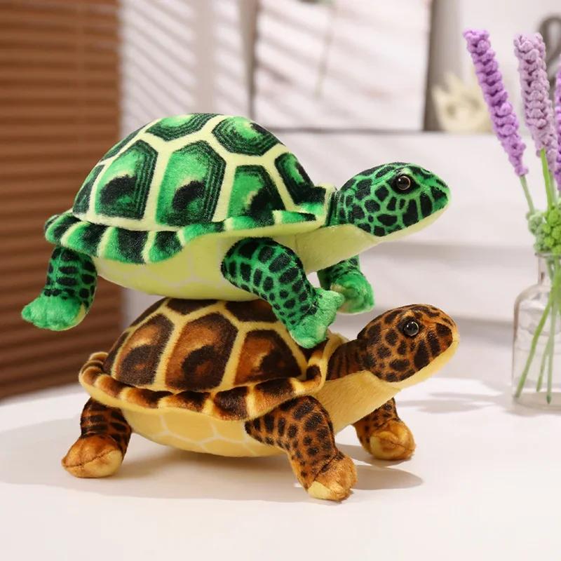 Kids Toys Cute Baby Super Green Simulation Stuffed Tortoise Realistic Sea Turtle Animal Plush Baby Toy Gift Hot Sale Home Decor