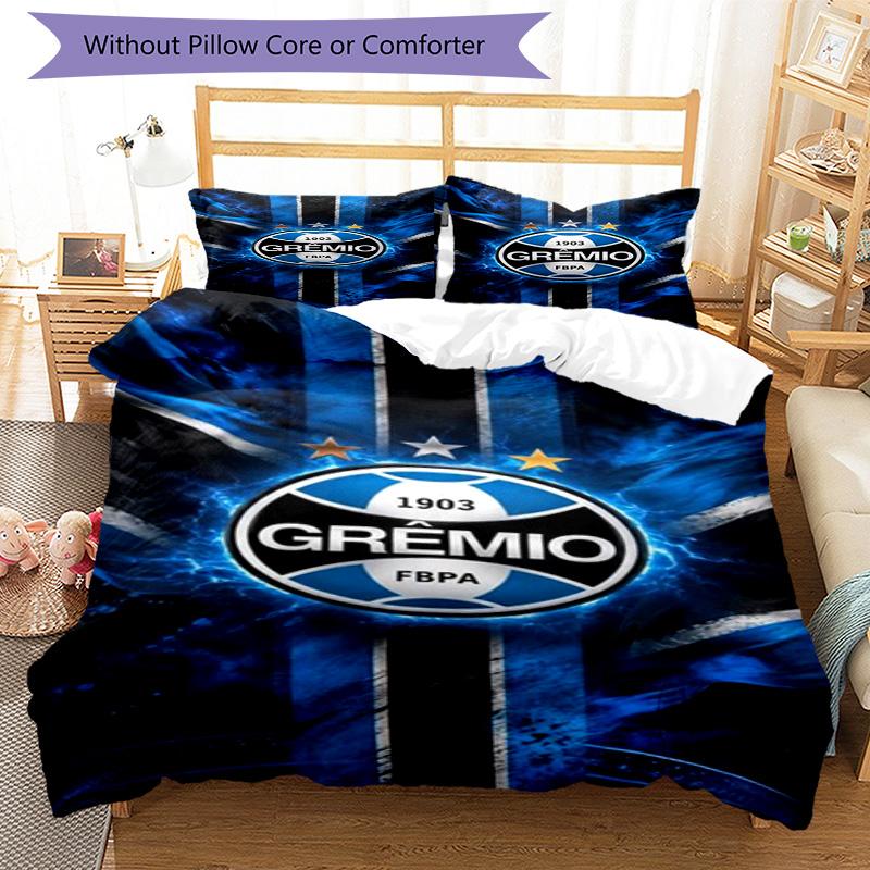 Fc 1903 Emblem Printed Pattern Duvet Cover Set – Includes 1 Duvet Cover and 2 Matching Pillowcases Bedroom Decor Christmas Gifts