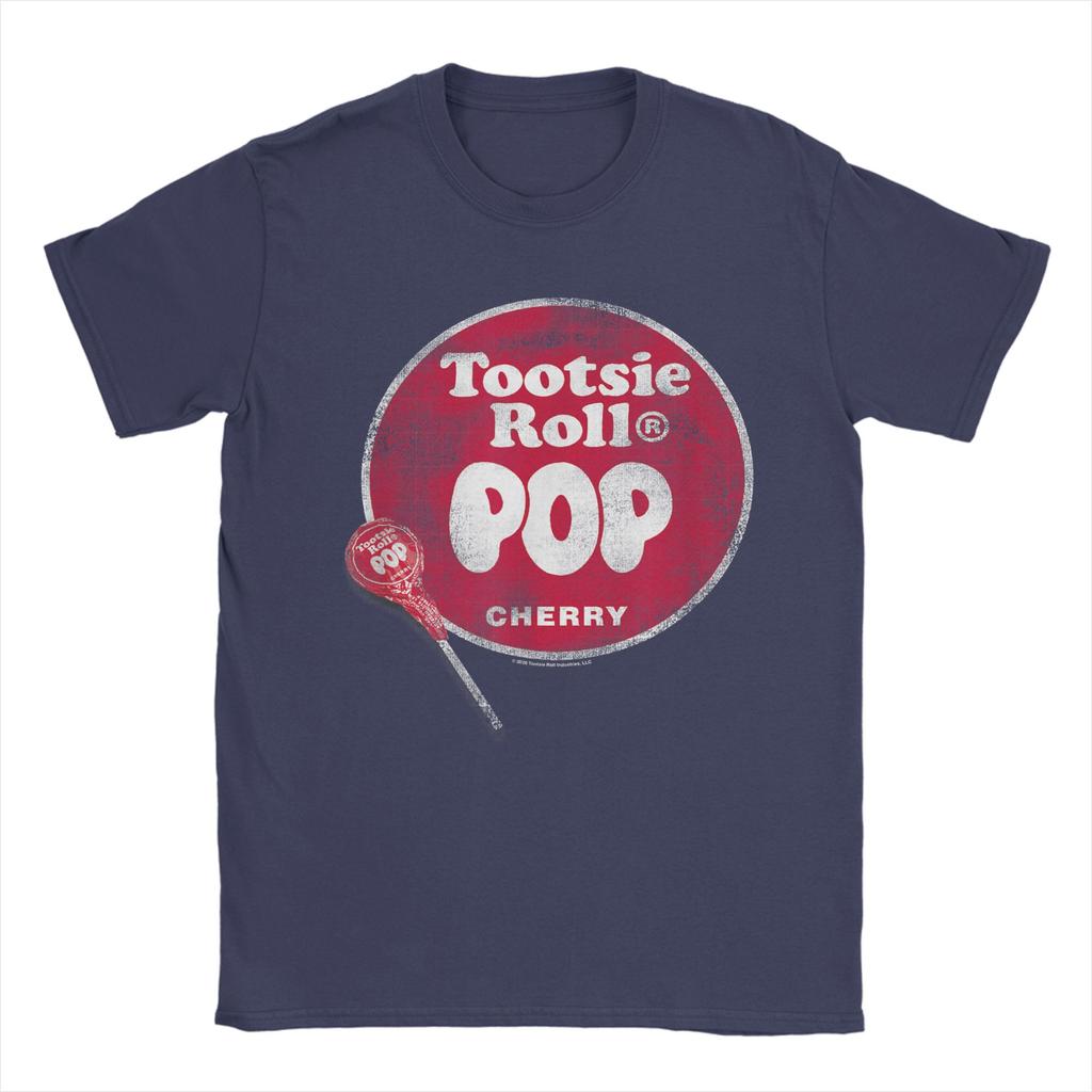 Vintage T Shirt Summer Tootsie Roll Pop Logo Fashion T-Shirts Cotton Tee Shirt for Male Y2K Fun Design Short Sleeve Tops