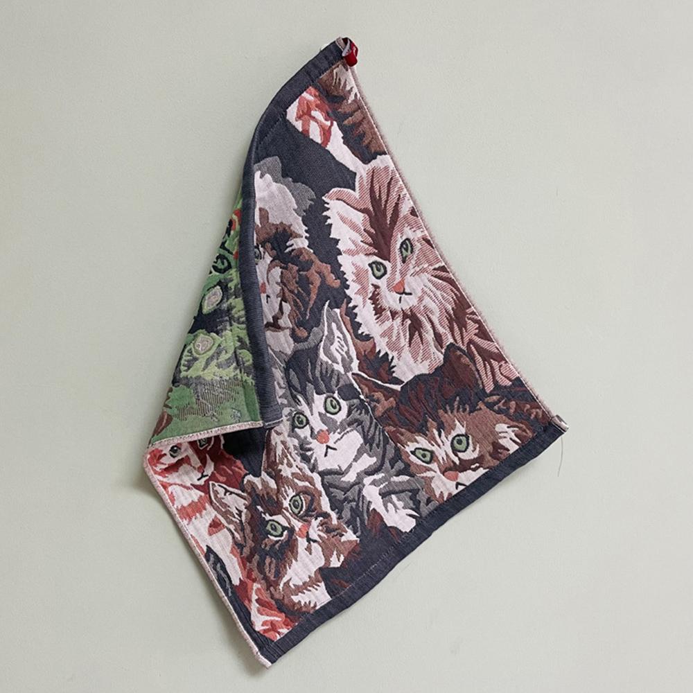 38x40cm Retro Floral Large Hand Towel 4 Layer Cotton Gauze Decorative Pure Cotton Dish Cloth Quick Dry Tea Towel Home Restaurant