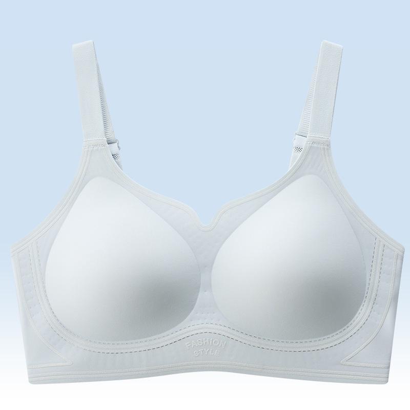 Red Seamless Push-Up Underwear for Women with Large Breasts - Comfortable Jelly Fixed Cup, Year of the Dog 2026 Edition