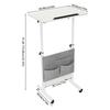 Adjustable Height Standing Desk, Portable Laptop Desk, Rolling Computer Stand with Book Stopper for Office, Living Room, Lounge