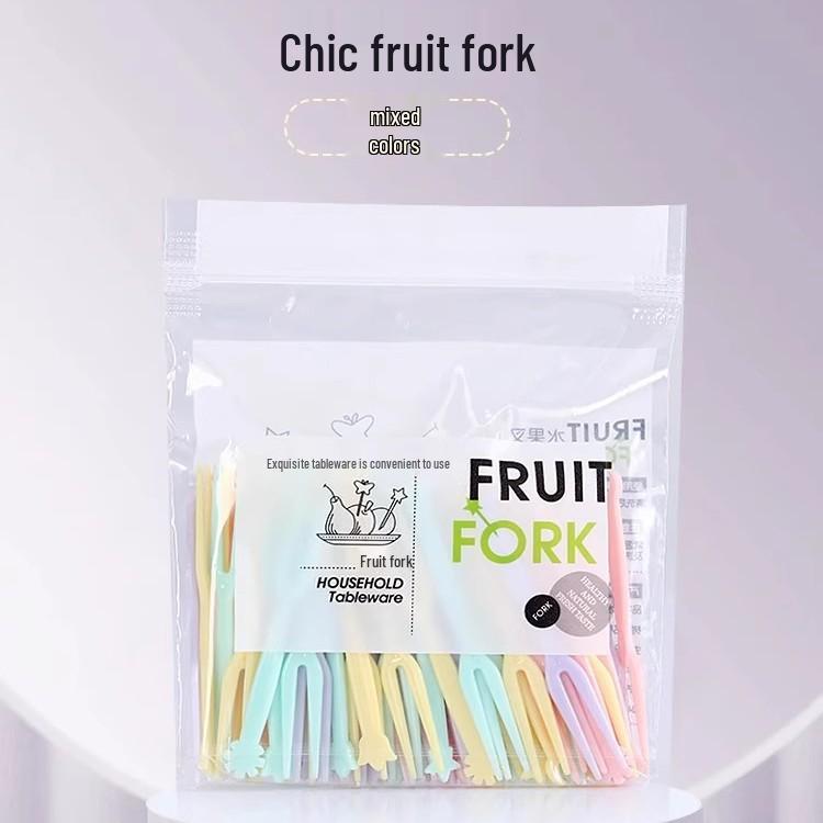 

Одноразовые пластиковые вилки с двумя зубцами для фруктов, десертов, тортов и выпечки.