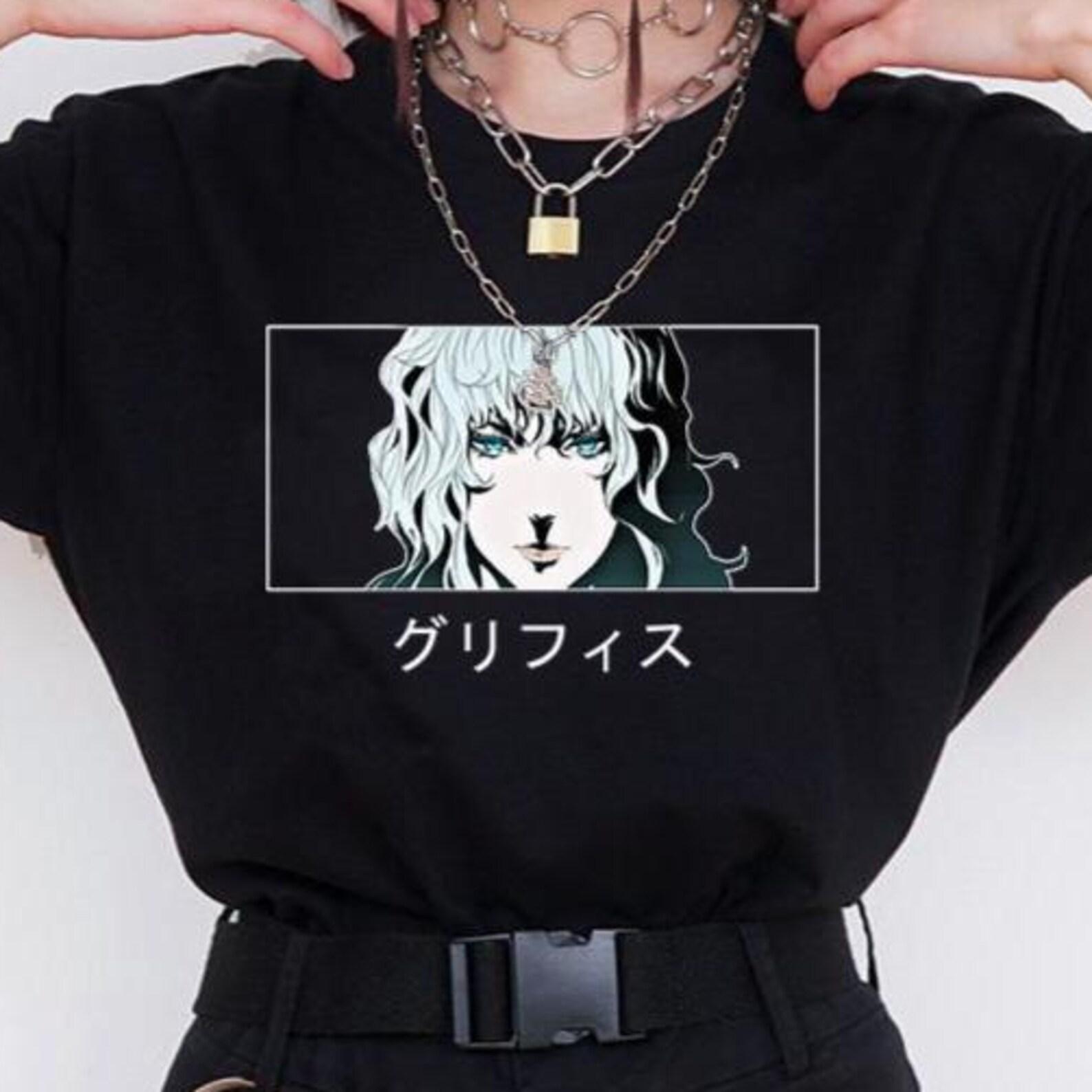 Griffith Anime Shirt - Manga Cosplay Graphic Tee,Griffith Tshirt S