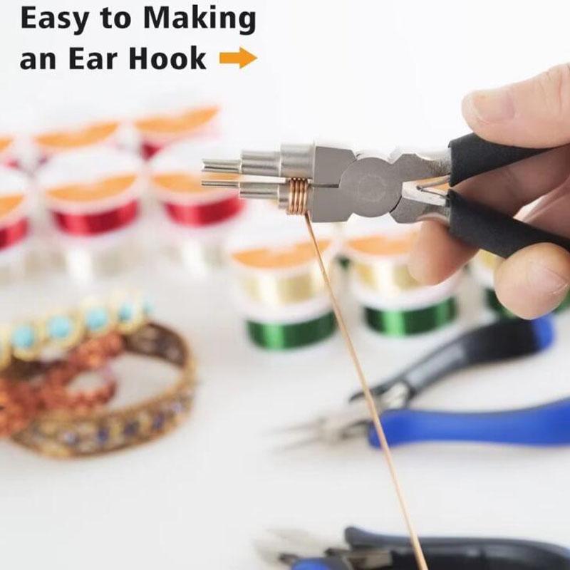 Wire Wrapping 6 w 1 Szczypce do gięcia drutu Narzędzie ręczne Jubilerstwo Szczypce okrągłe Odporne na zużycie Solidne Szczypce 6-stopniowe