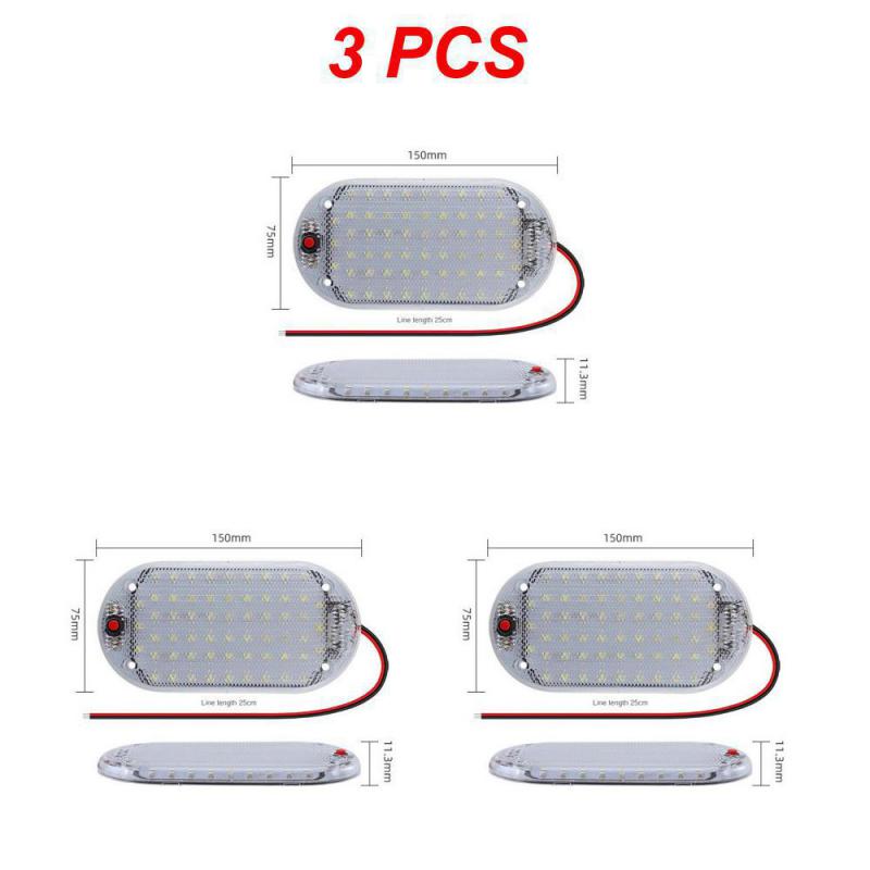 2~5PCS LED Panel Light Car Interior Reading Lamp High Brightness Cabin Lights for Van Truck RV Boat Camper Lights Strip 12V-24V