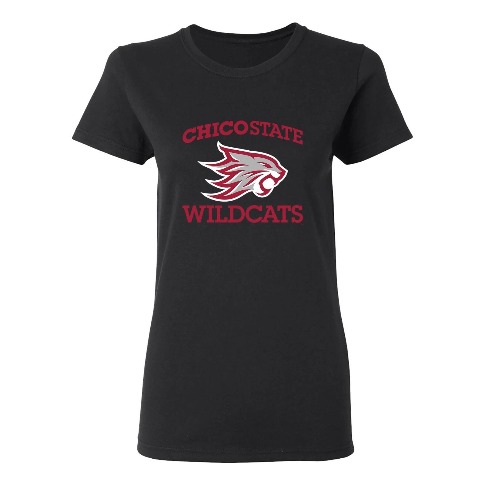 Chico State Wildcats Arch Logo Women s T-Shirt - Black S