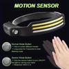 Rechargeable COB LED Headlamp with Sensor Switch USB Charging 5 Modes Waterproof Headlight for Camping Fishing Outdoor Work