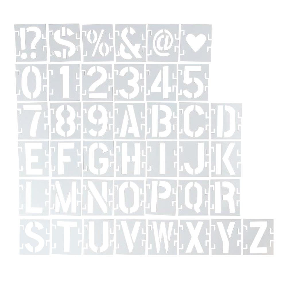 Portable 2/3/4/5inch Letter Stencils DIY Craft Stencils For Painting Alphabet Drawing Templates Large Numbers Templates