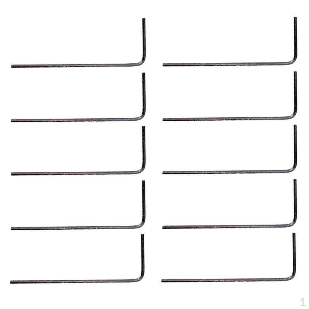 10 Pieces Bridge Iron Hexagonal Wrench Spanner 0.05inch for Electric Guitar Replacement Parts