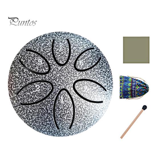 Steel Tongue Drum for Kids 3 Inches 6 Notes Mini Rain Drums Outside Rain Music Maker with Mallets And Music Book for Garden Camping Meditation Yoga