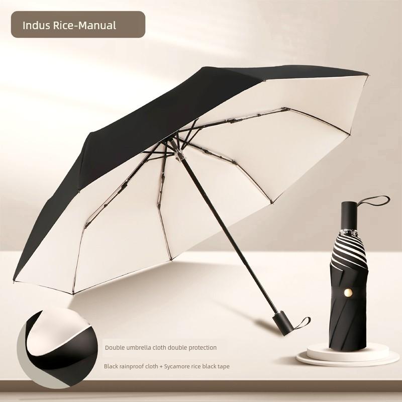 Double-Layer Umbrella for Both Rain and Sun, Reinforced Folding Umbrella for Men and Women, Fully Automatic, Super Strong Sun Protection and Uv