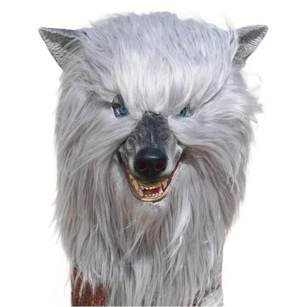 New Plush Gray Wolf Mask Halloween Party Animal Costume With Diy Fun For Cosplay Events
