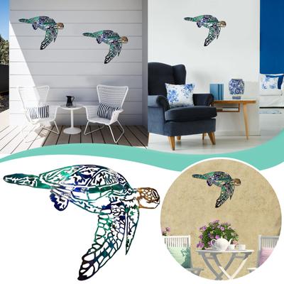 Metal Art Sea Turtle Interior Decoration Crafts Beach Theme Decor Wall Art Decorations