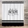 Modern Geometric Shower Curtain Black Line Pattern Minimalist White Bath Curtains Polyester Cloth Home Bathroom Decor With Hooks