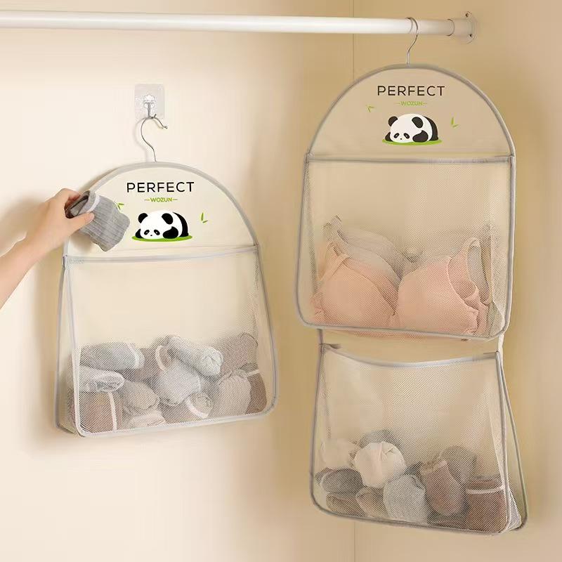 Breathable Multi-Use Hanging Door & Wardrobe Storage Bag with Mesh Pockets