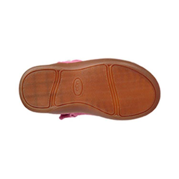 UGG Keelan Suede Velcro Fleece Snow Boots Kids Boots Pink 1096089T-PAZ