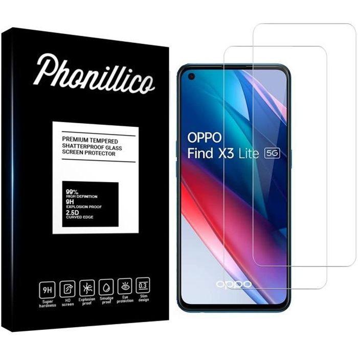 Screen Protector - Phonillico - Oppo FIND X3 LITE - Pack of 2 - Tempered Glass - Scratch-resistant