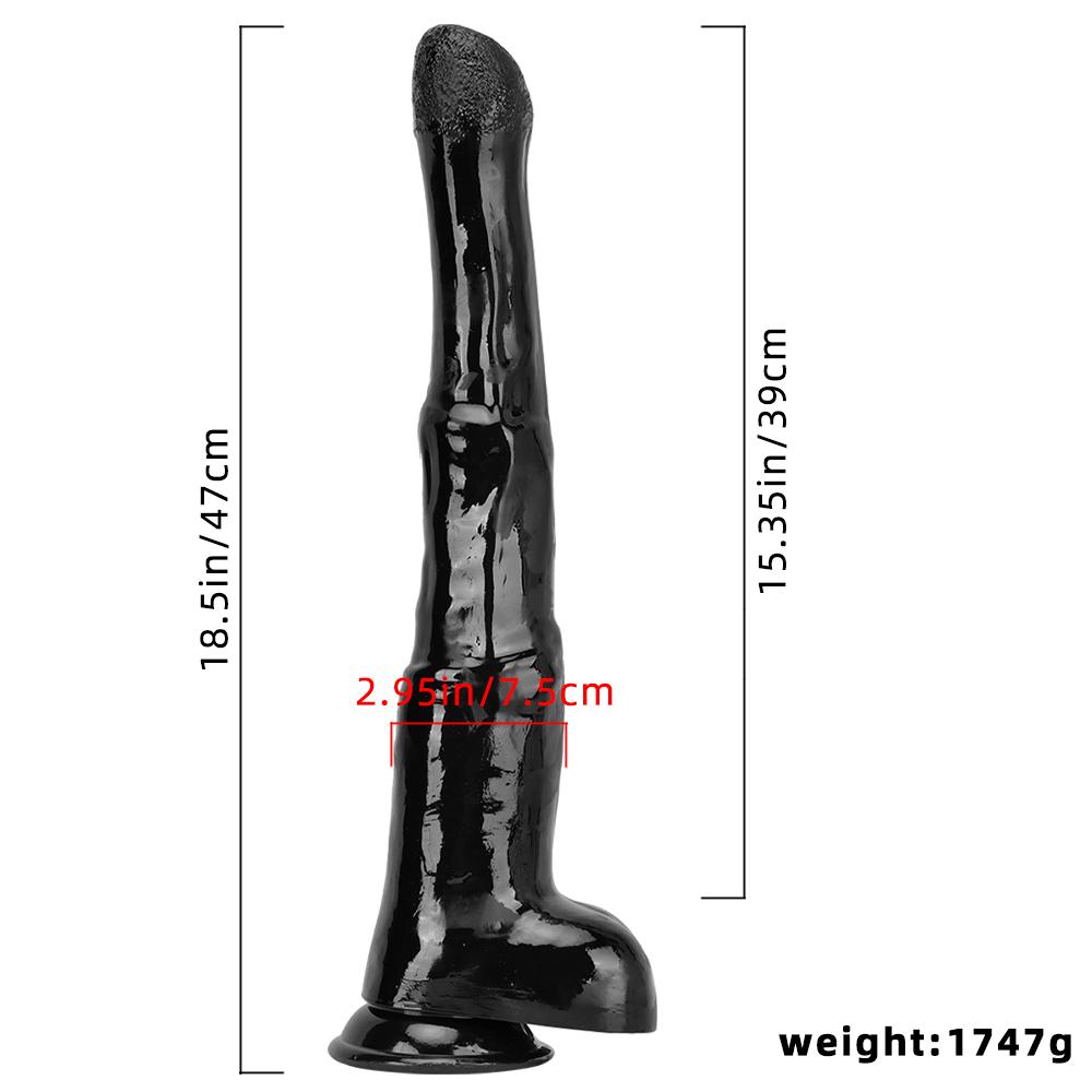 Black Dildo with Sucker Butt Plug Masturbator Fisting Sex Toy Big Dick Strap On Cock Realistic Penis PVC Femdom Slave Gay
