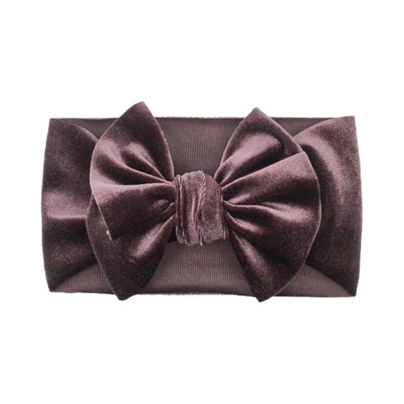New baby bow headscarf, wide-brimmed gold velvet cute hair accessories for infants and toddlers, princess children's headband.