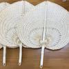 Bamboo Hand Fans Natural Handmade Weaving Fans Lightweight Palm Leaf Fan Children And Adults Handheld Fan with 2 Size for Summer Cooling Down