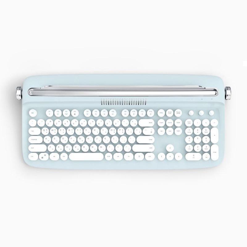 Actto Retro Bluetooth Typewriter-Style Keyboard & Mouse Combo for Business Office (104-Key)