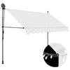 VidaXL Manual Retractable Awning with LED 250 Cm Cream