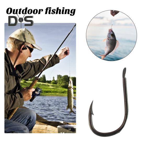 100 buc/cutie cârlig de pescuit din metal numărul 3 până la 12 cârlig de pescuit cu ghimpat, apă dulce, apă sărată, păstrăv, accesorii de pescuit cu ghimpat