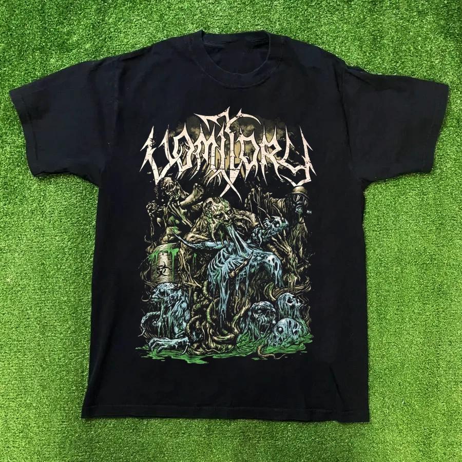 ZX Летняя Хит Продаж Vomitory Tour Коллекция Группы Подарок для Фаната Футболка Мужская с Круглым Вырезом С Коротким Рукавом XL