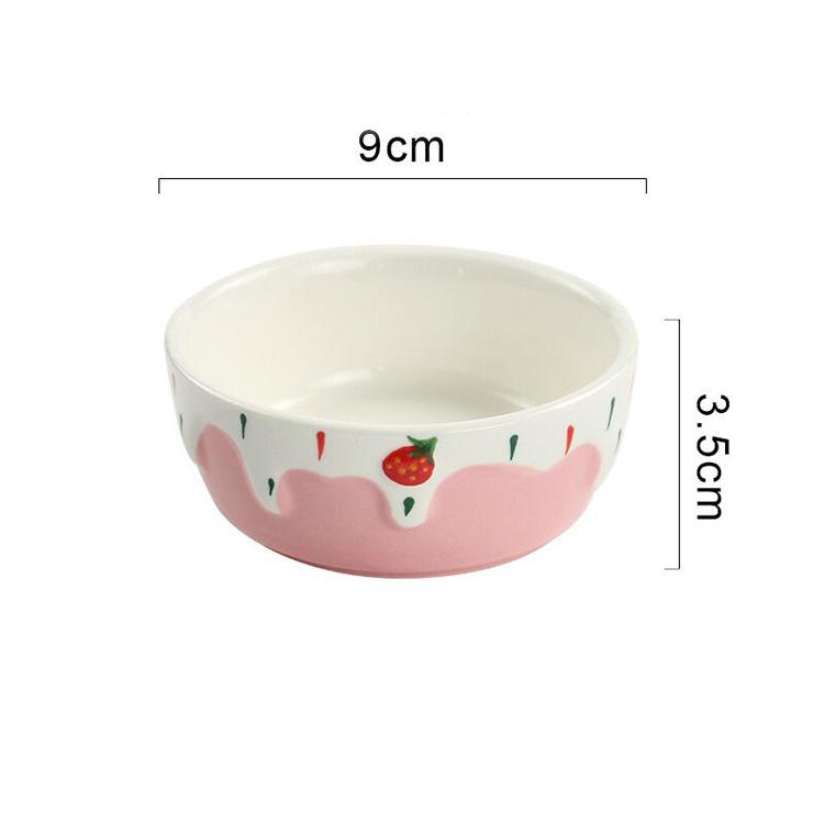Hamster Ceramic Food Bowl Large Golden Bear Rabbit Totoro Hedgehog Guinea Pig Anti Rollover Splash Food Bowl Feed Box Supplies