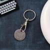 New Metal Shopping Trolley Coin Holder Keychain Portable Carts Token Lobster Buckle Key Chain for Supermarket Promotion Gift
