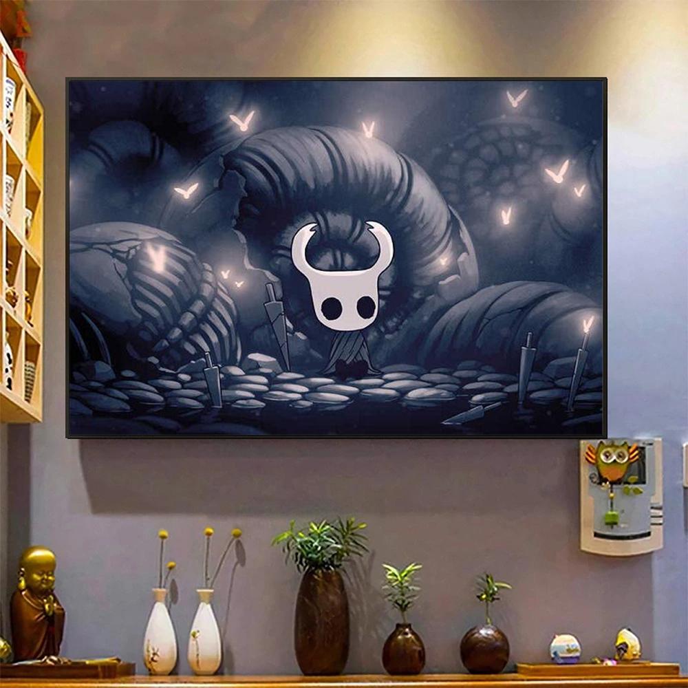 The Game Poster Decoration Painting Hollow Knight  Map HD Canvas  Painting of Hallownest Poster Wall Art Pictures Home Decor