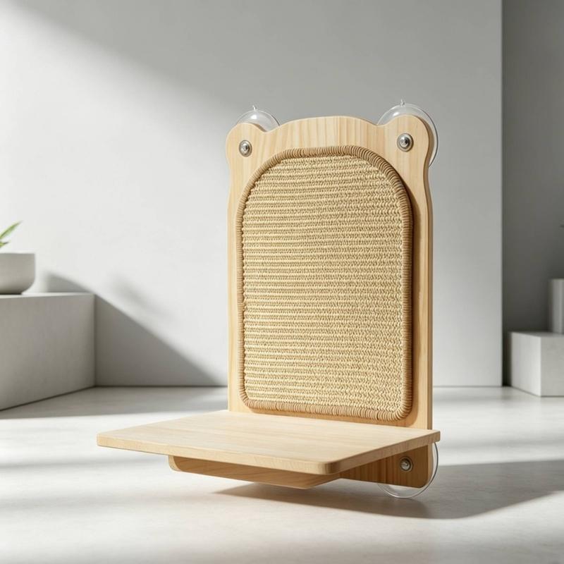 Cat Window Perch with Scratching Post Stable Window Cat Perch with Scratching Post Pet Furniture Long-Lasting Easy to Clean