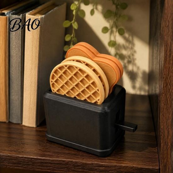 Catapult Toaster Toy Stress Relief Toy, with Bread & Waffle Mini Accessories, 3D Printed Food Ejector Toaster, Decompression Gadget