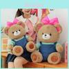 Cute Cartoon Pink Bear Plush Toy With High-quality Pp Cotton Stuffing