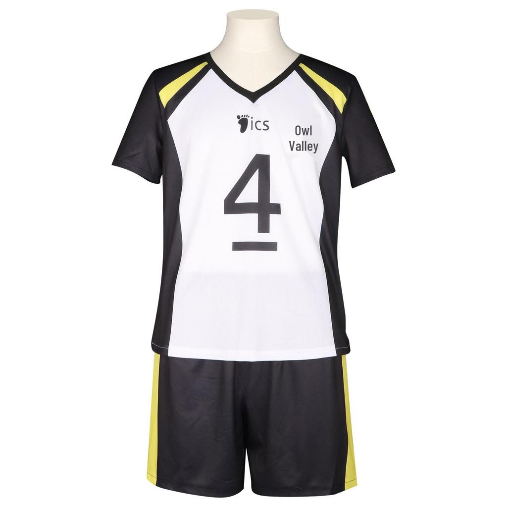 Haikyuu!! Keiji Akaashi & Kotaro Bokuto Men's Campus Sports Cosplay Costume – Short Sleeve Set