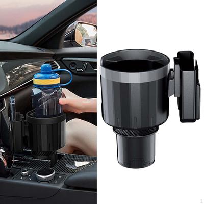 Car Cup Holder Phone Mount Multifunctional Cell Adapter Easily Install Black Holds Mug