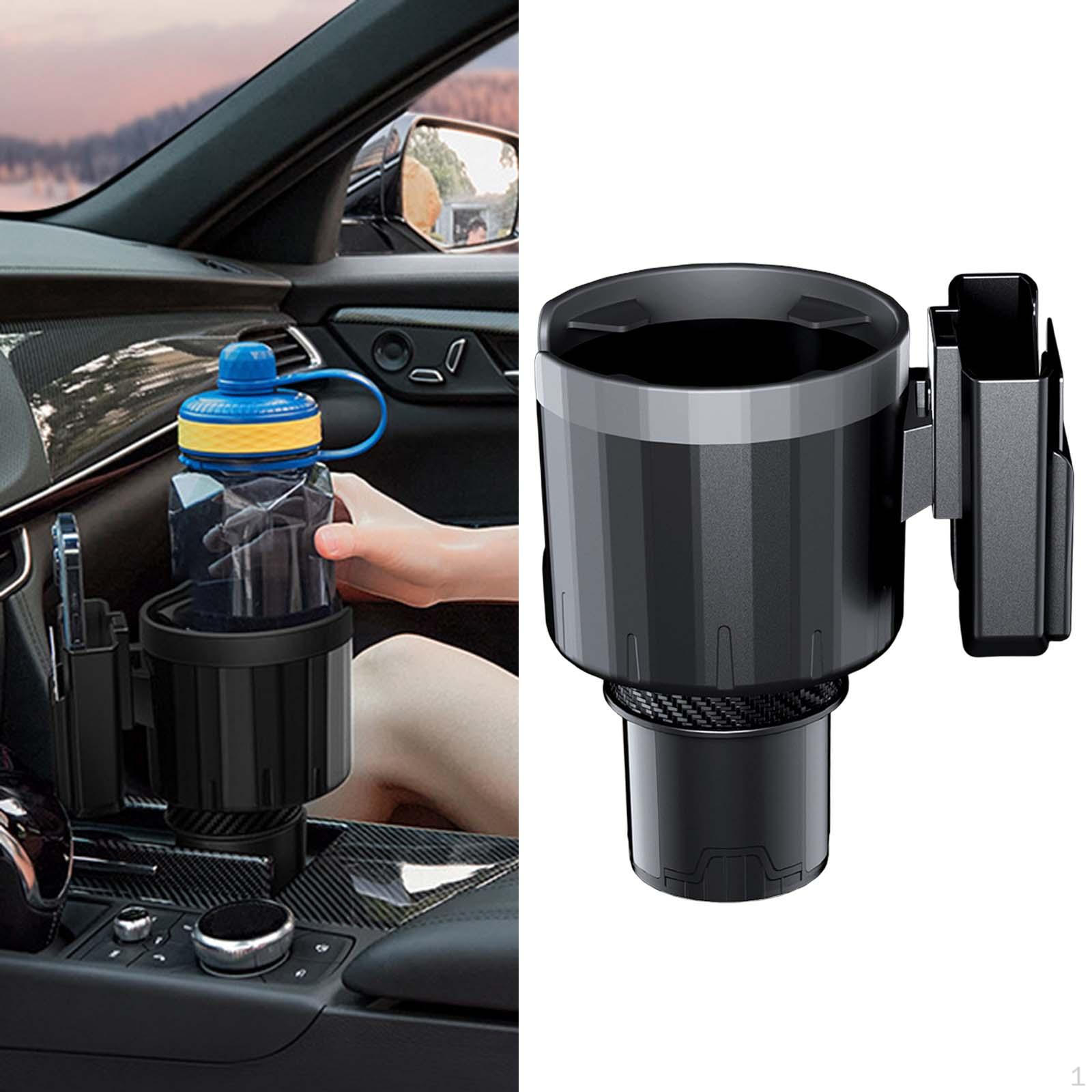 

Car Cup Holder Phone Mount Multifunctional Cell Adapter Easily Install Black Holds Mug