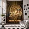 Wall Hanging Tapestry With Custom Name & Text, Sydney Roosters Decorative Tapestry For Bedroom